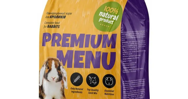 Перлина Степу Premium Menu - корм для кроликів, Зоотовари в Одесі